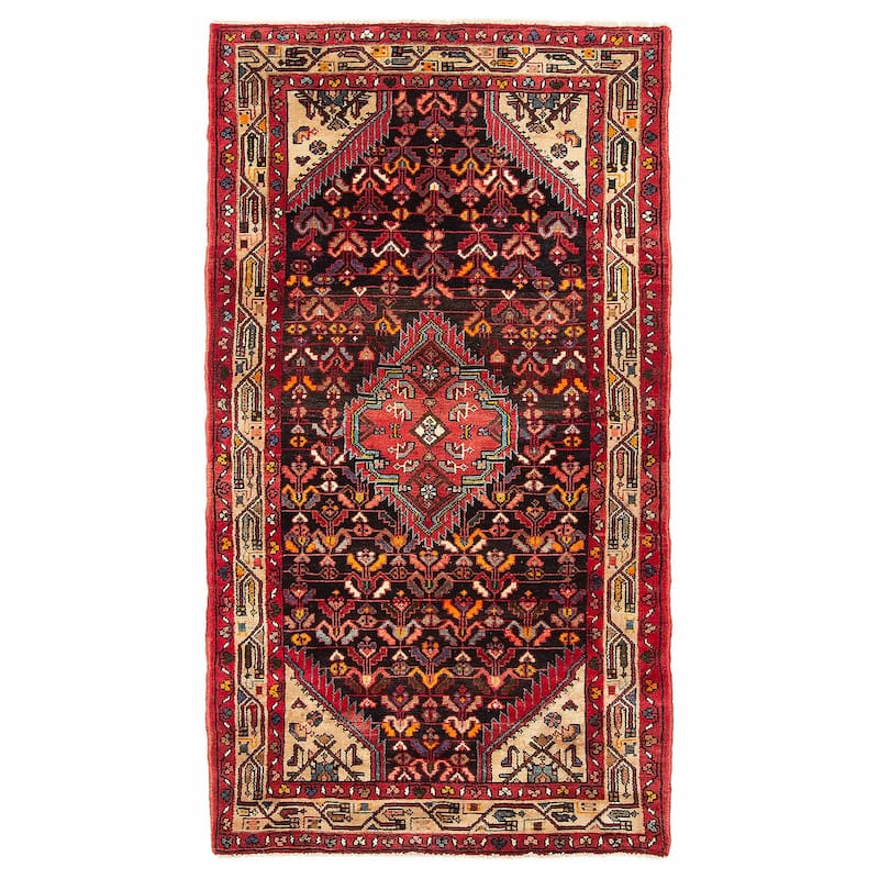 ECARPETGALLERY Hand-knotted Andelz Black Wool Rug - 3'5 x 6'2 - Black - 3'5 x 6'2