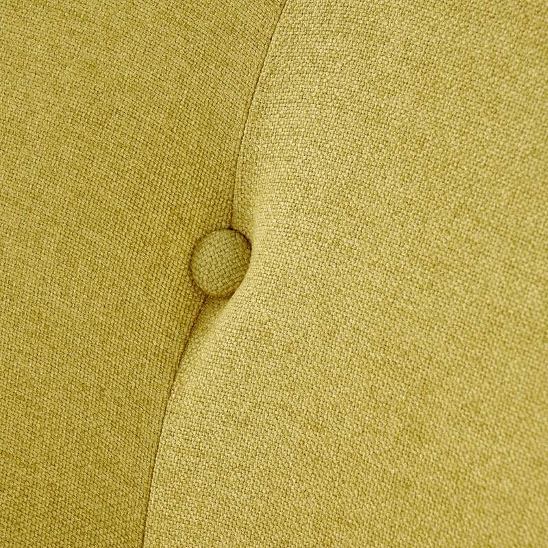 ufted Fabric Accent Chair with Solid Wood Legs
