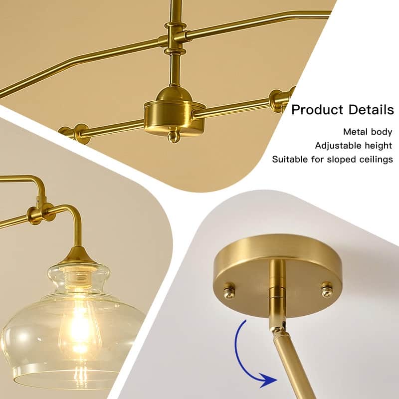 Farmhouse Modern Chandelier with Glass Shades Schoolhouse Chandeliers