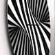 preview thumbnail 3 of 7, Designart 'Black and White Spiral' Oversized Modern Wall CLock