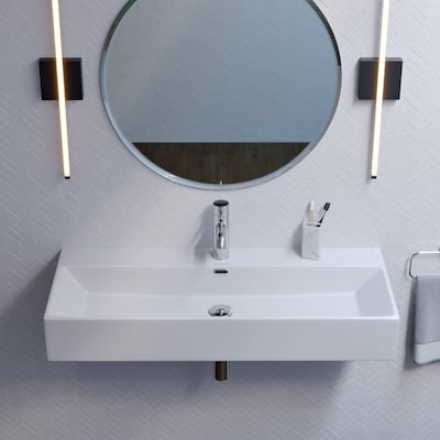 Claire 40” Rectangle Wall-Mount Bathroom Sink