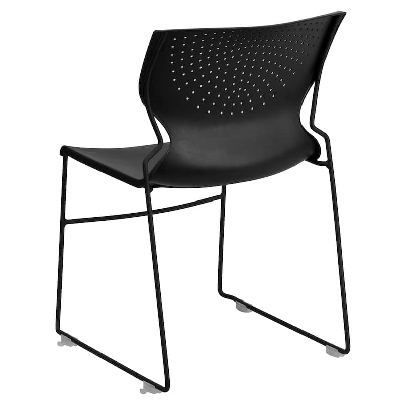 5 Pack 661 lb. Capacity Full Back Stack Chair with Powder Coated Frame