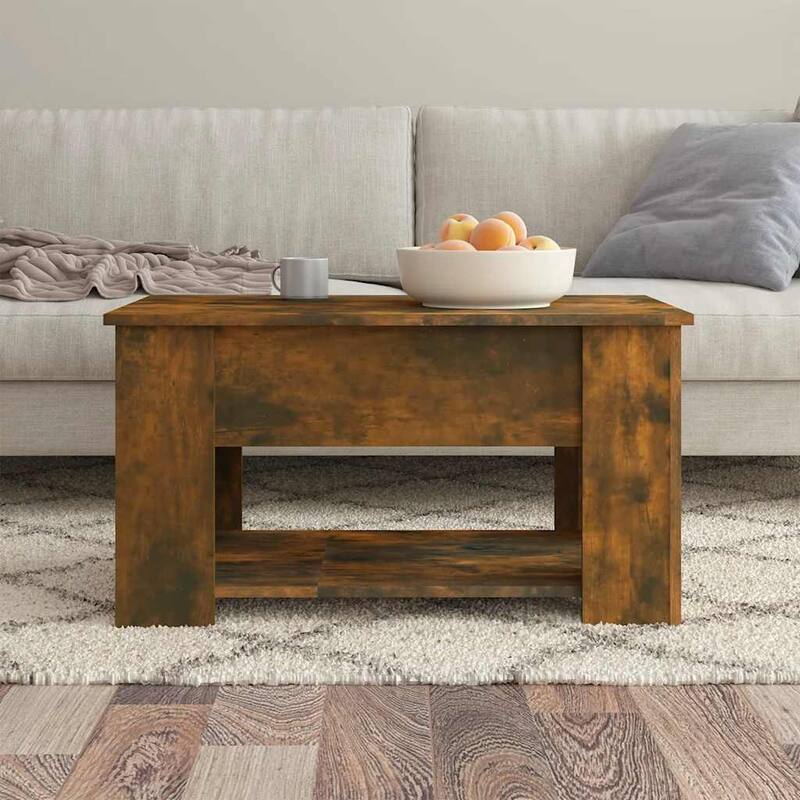 vidaXL Coffee Table Lift Top End Table Accent Side Sofa Table Engineered Wood - 31.1" x 19.3" x 16.1"