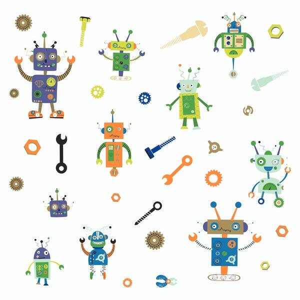 slide 2 of 4, RoomMates Robots Wall Decals