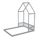 preview thumbnail 36 of 95, House-shaped Roof Headboard Floor Bed without slats