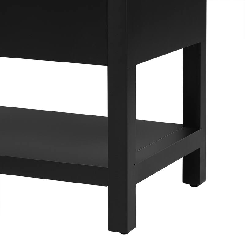 Living Room Storage Entryway Console Table with 4 Door and Open Shelf