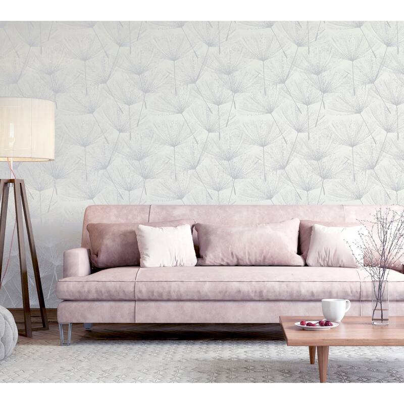 Arthouse Kazue Metallic Dandelion Wallpaper