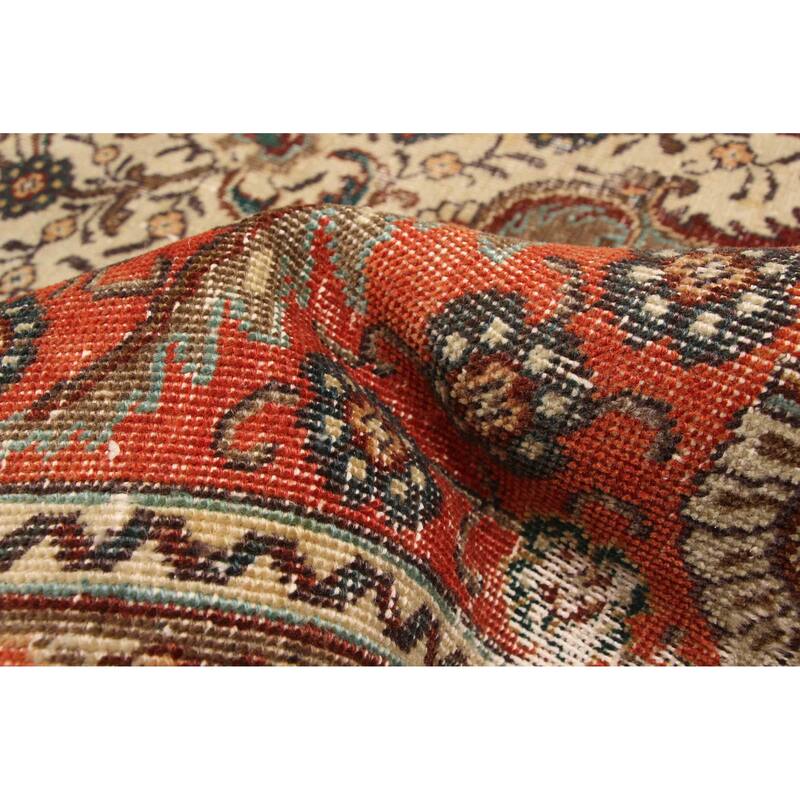 ECARPETGALLERY Hand-knotted Antalya Vintage Light Red Wool Rug - 9'7 x 12'6