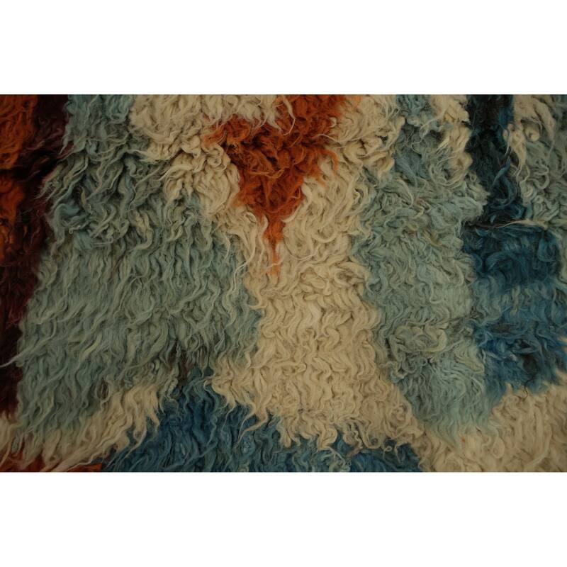 Hand Knotted Oriental 100% Wool Carpet Modern Tribal Beige & Ivories Moroccan Area Rug - 9' 2'' X 8' 2''