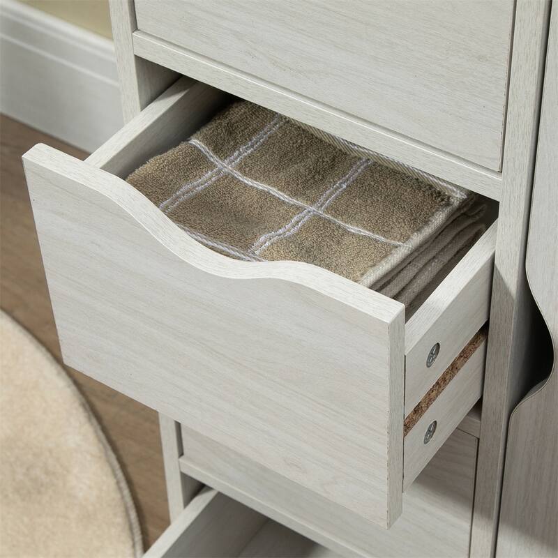 Storage Cabinet with Drawers and Enclosed Cabinet P2 Engineered Wood Compact Organizer for Entryway Living Room Bathroom