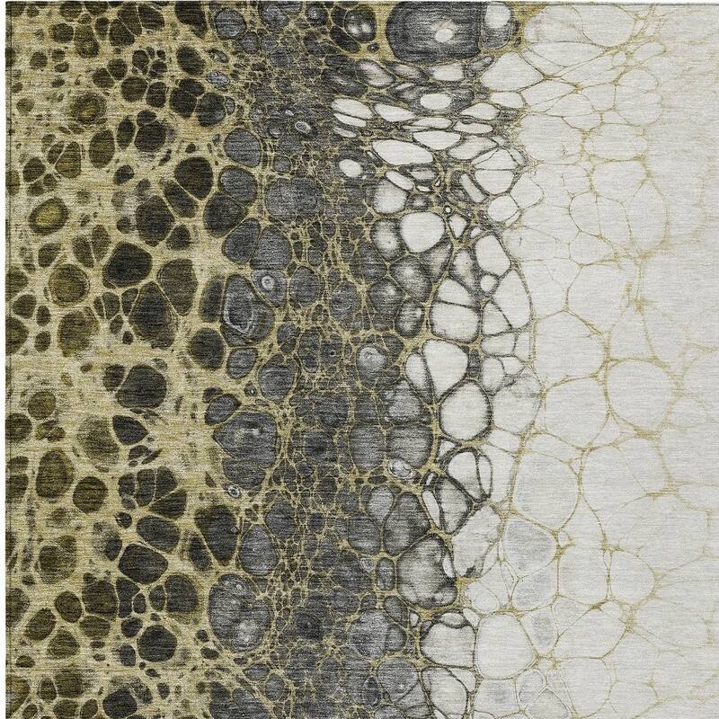 HomeRoots Abstract Transitional Rectangle Outdoor Rug