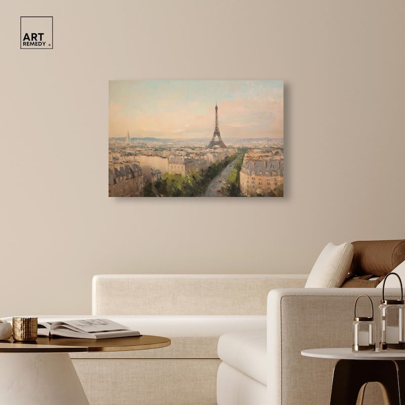 Early Morning Paris Canvas by Art Remedy, Gallery Wrapped