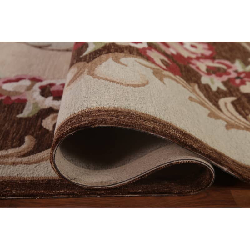 Traditional Aubusson Hand-Tufted Rug Oriental Wool Carpet