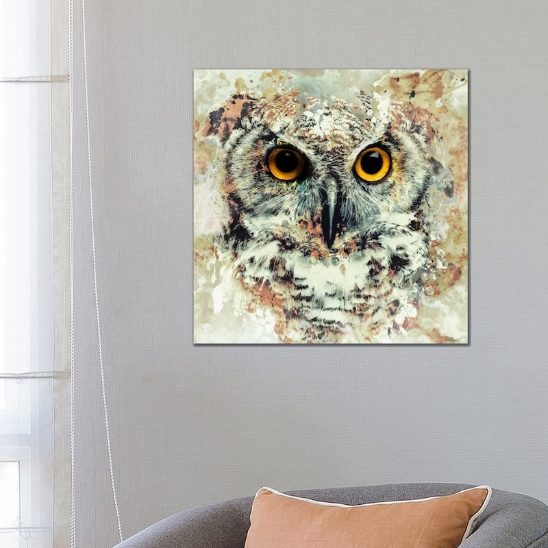 iCanvas "Owl II" by Riza Peker Canvas Print - 26x26x1.5