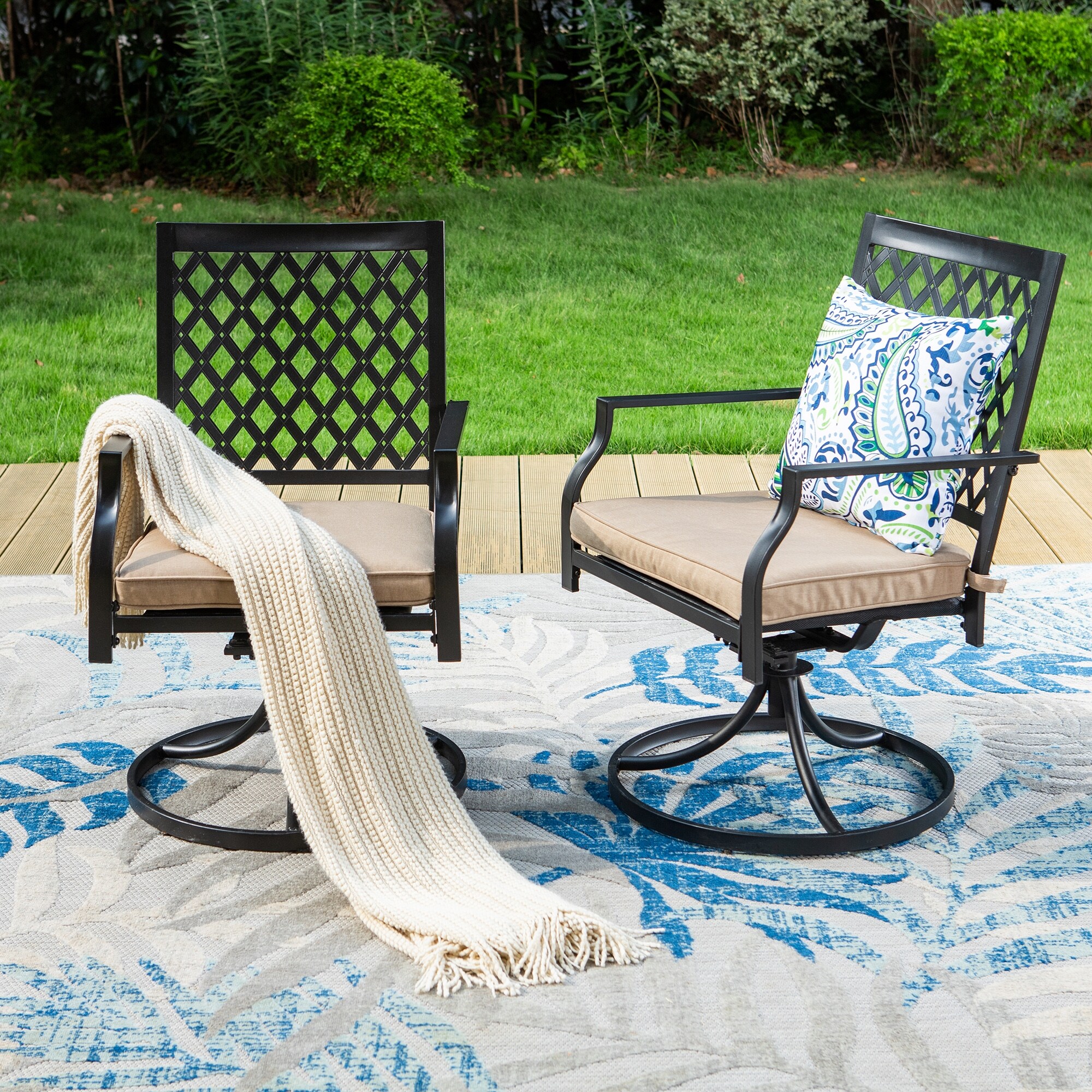 Porch swivel sales rocker