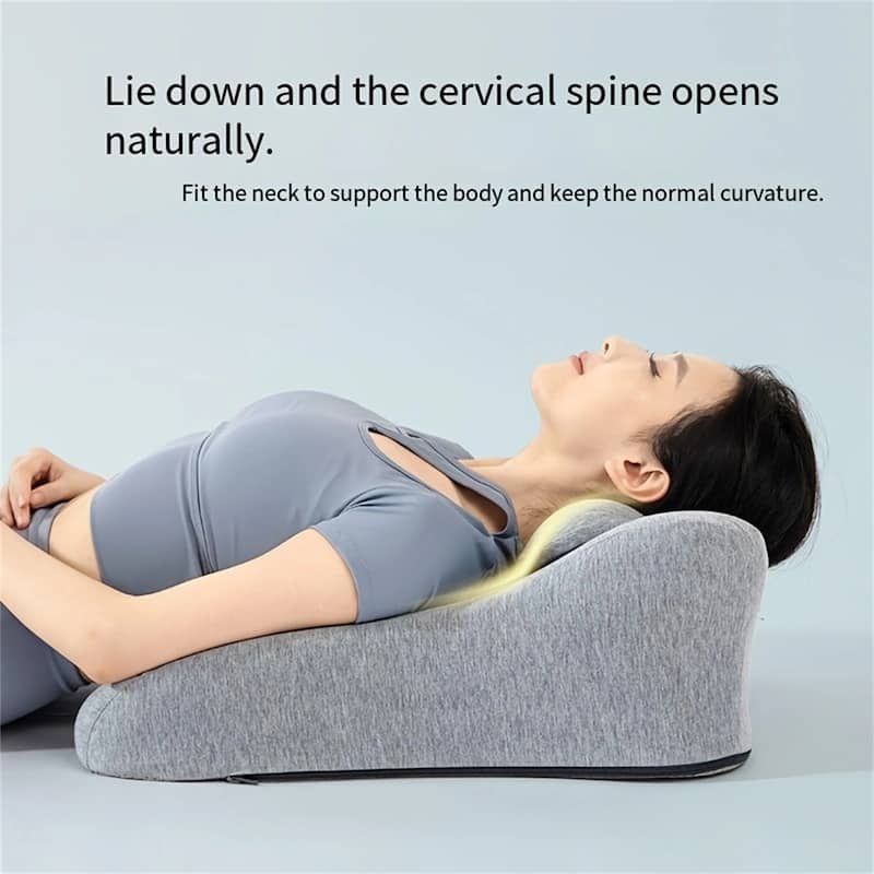 Multifunctional Ergonomic Spinal Posture Support & Multi-Functional Bed Pillow Grey