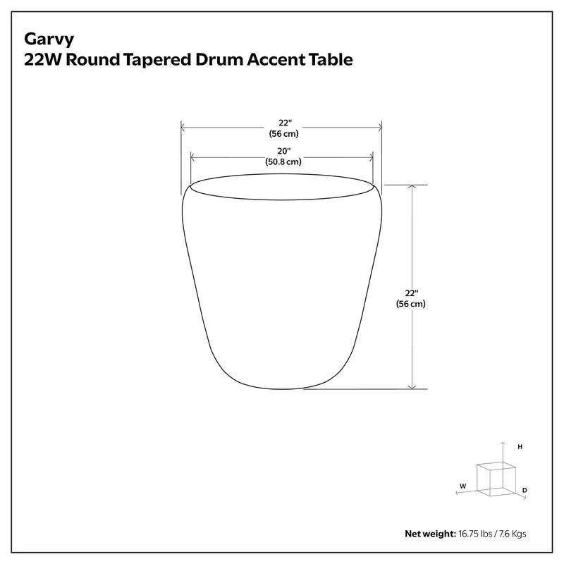 WYNDENHALL Beaton Industrial 22 inch Wide Metal Accent Side Table, Fully Assembled