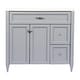 preview thumbnail 64 of 109, Vail 37" Bathroom Vanity with Cultured Marble Top Sink w/ Backsplash in White with White Basin