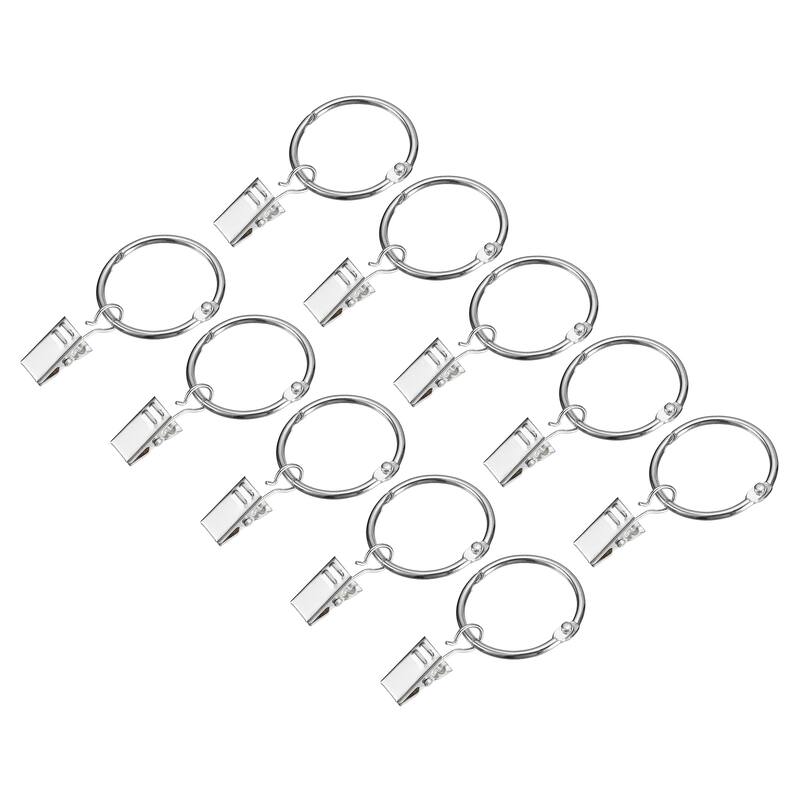 Curtain Rings with Clips, 40pcs Curtain Clip Rings Hooks
