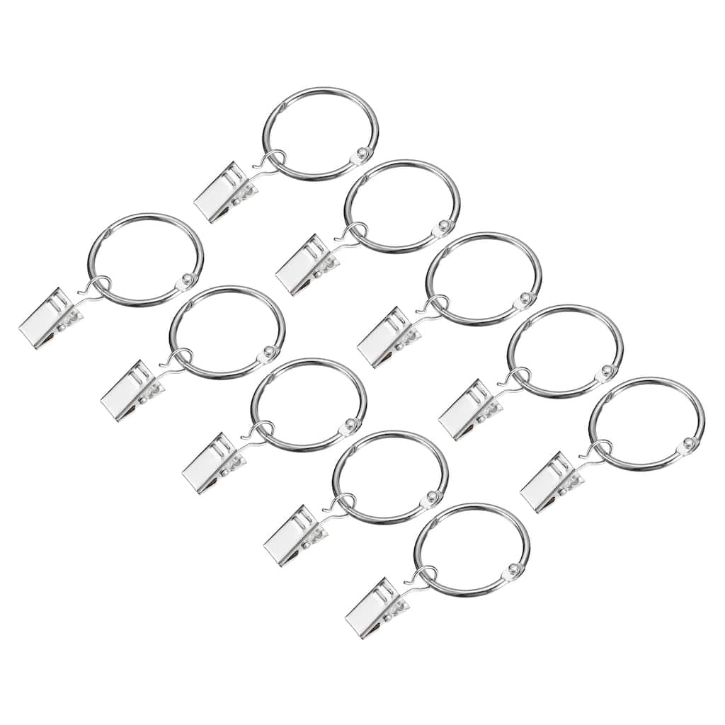 Curtain Rings with Clips, 40pcs Curtain Clip Rings Hooks