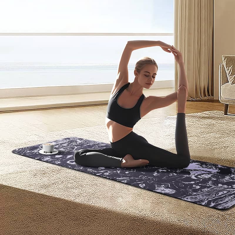 72x24" Extra Thick TPE Yoga Mat,Non-Slip Professional for Pilates Home