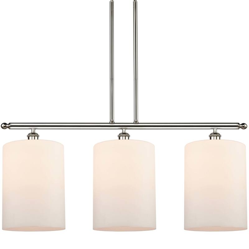 Innovations Lighting 516-3I-10-36-L Cobbleskill Linear Cobbleskill 3 - Polished Nickel / Matte White