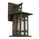 preview thumbnail 1 of 0, Eglo Arlington Creek Bronze Outdoor Wall Light with Clear Seeded Glass Matte Bronze