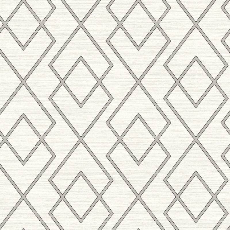 Chesapeake Blaze Cream Trellis Wallpaper - 20.5in x 396in x 0.025in