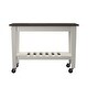 preview thumbnail 7 of 7, Cottonvile Two Tone Kitchen Cart on Casters by Greyson Living