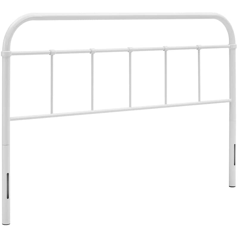 Serena Queen Steel Headboard - White