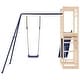 preview thumbnail 20 of 23, vidaXL Swing Set Outdoor Backyard Wooden Playground Equipment for Kids Age 3-8