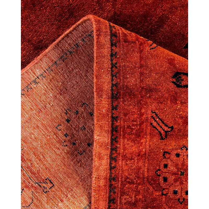 Vibrance, One-of-a-Kind Handmade Area Rug - Red, 6' 0" x 8' 9" - 6' 0" x 8' 9"