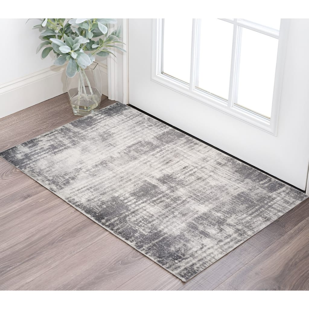 HomeRoots Abstract Modern Rectangle Area Rug