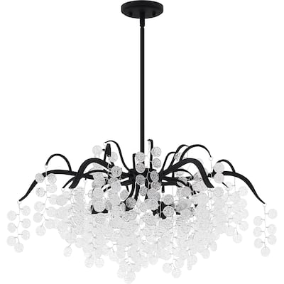 Maple 6-Light Earth Black Chandelier