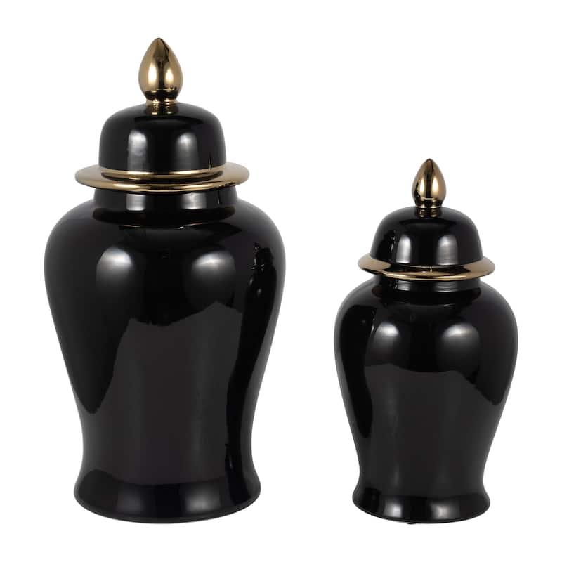 Sagebrook Home Ceramic Temple Jar