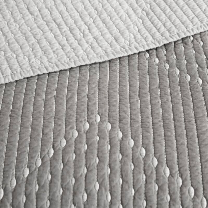 INK+IVY Pomona 3 Piece Embroidered Cotton Quilt Set