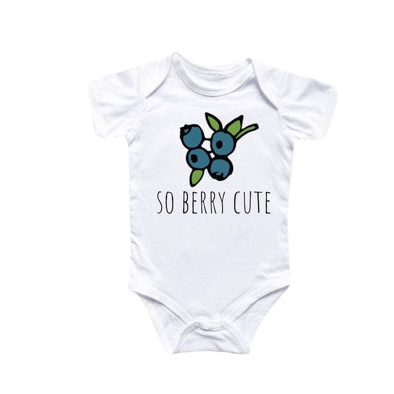 Blueberry Bunch - Baby Boy Girl Clothes Infant Bodysuit Funny Cute Newborn - Pink - 0-3M