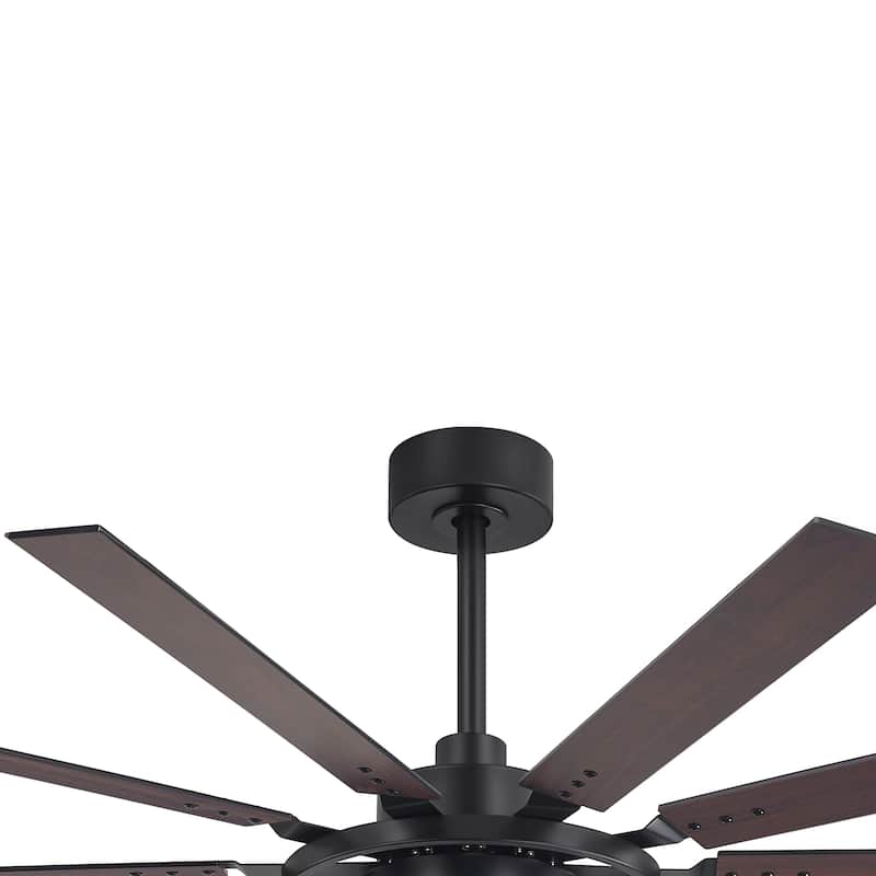 72"/80" Large Windmill Ceiling Fan with Light and Remote(10 Reversible Blades)