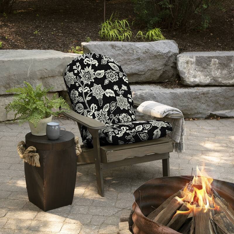 ARDEN Outdoor Plush Modern Tufted Adirondack Cushion, Set of 2, 20 x 18
