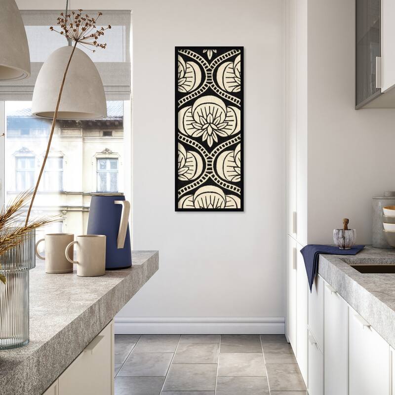 Amanti Art Framed Fabric Pinboard Ornamental Tile Motif No. 1 by Vision Studio Printed Bulletin Board