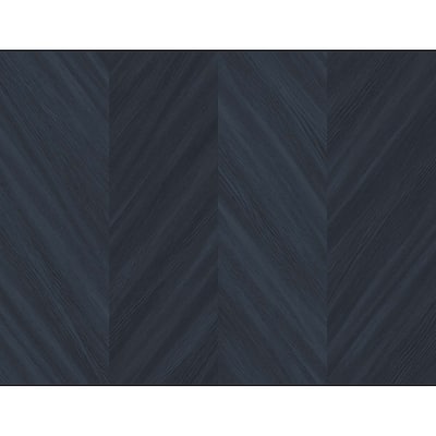 Seabrook Designs Chevron Wood Embossed Vinyl Unpasted Wallpaper