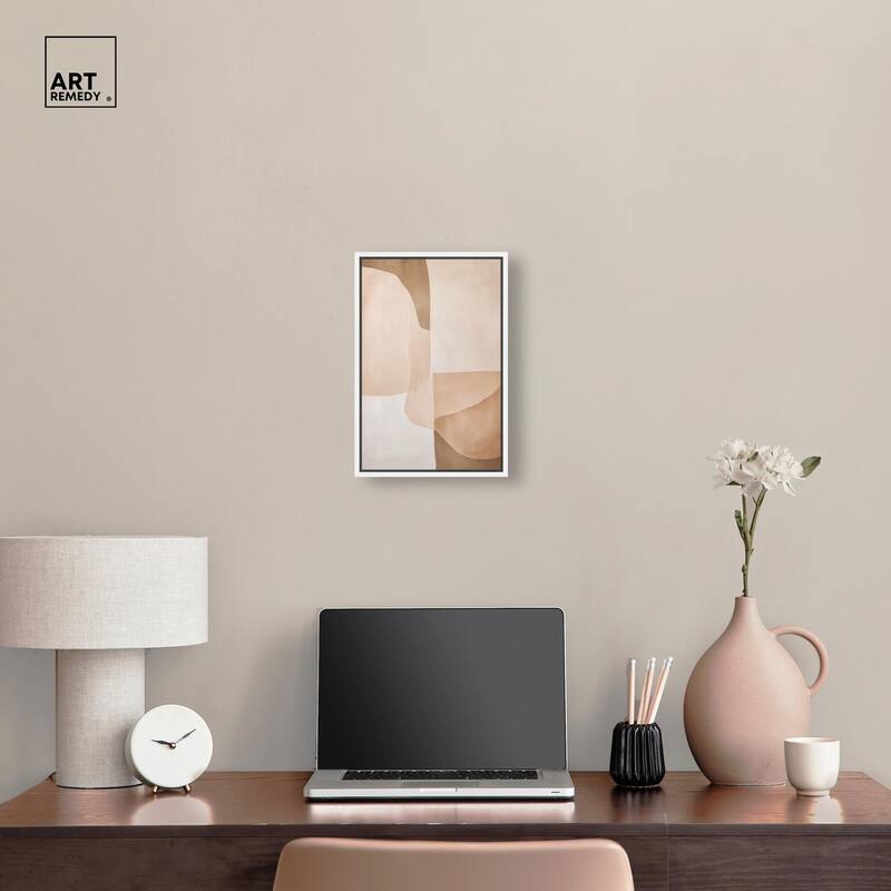 Forms in Beige II Canvas by Art Remedy