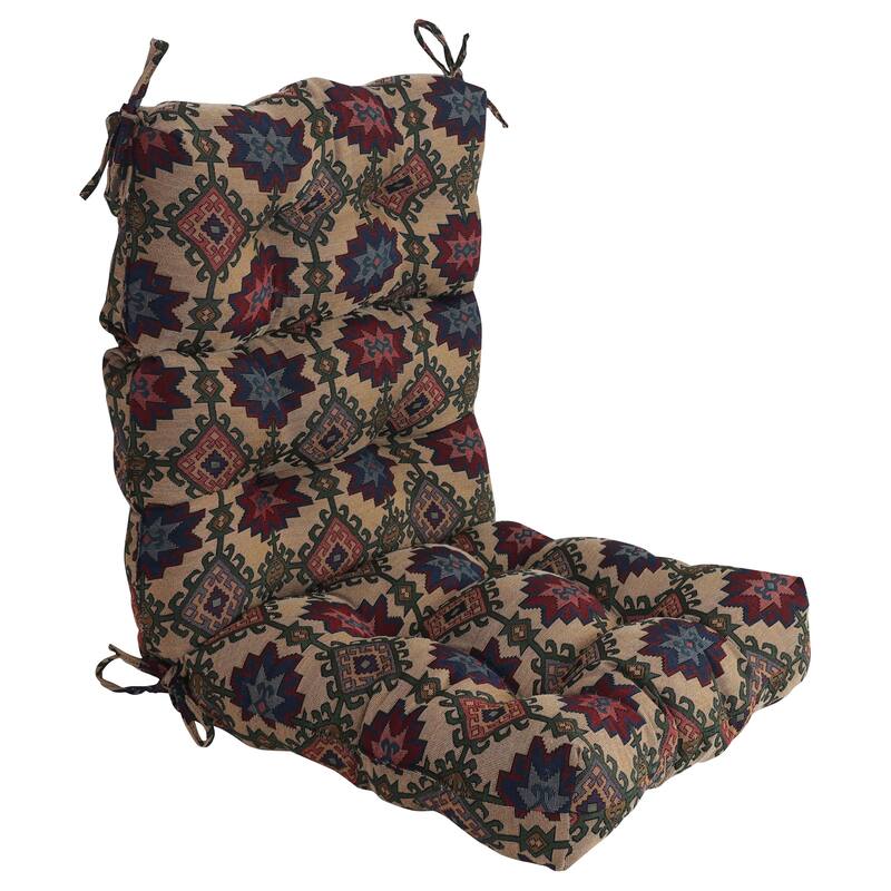 Tapestry Tufted Seat/Back Chair Cushion (Multiple Sizes) - 20 x 42 - Palomino - Single