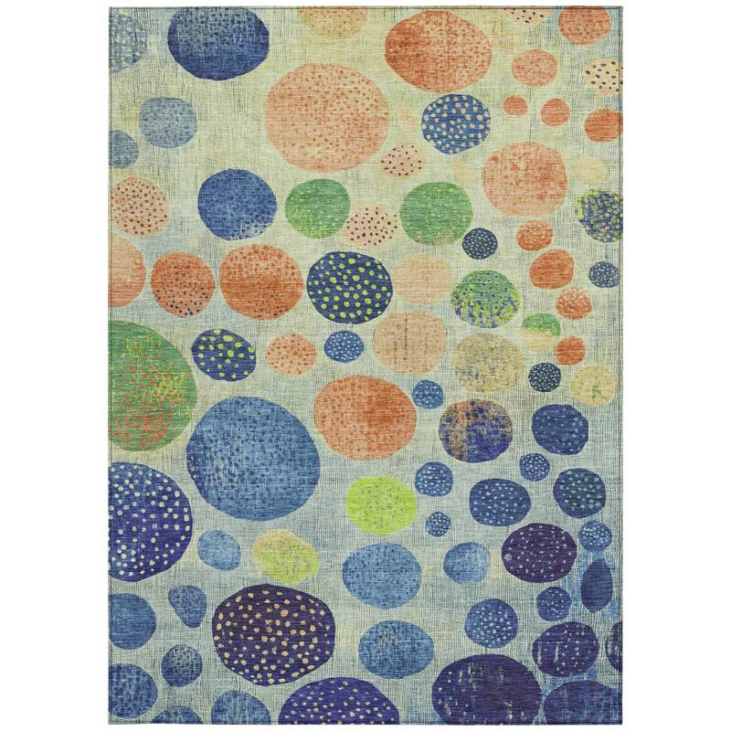 HomeRoots Geometric Transitional Rectangle Outdoor Rug