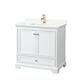 Option White / Giotto Quartz Top / Brushed Gold Hardware