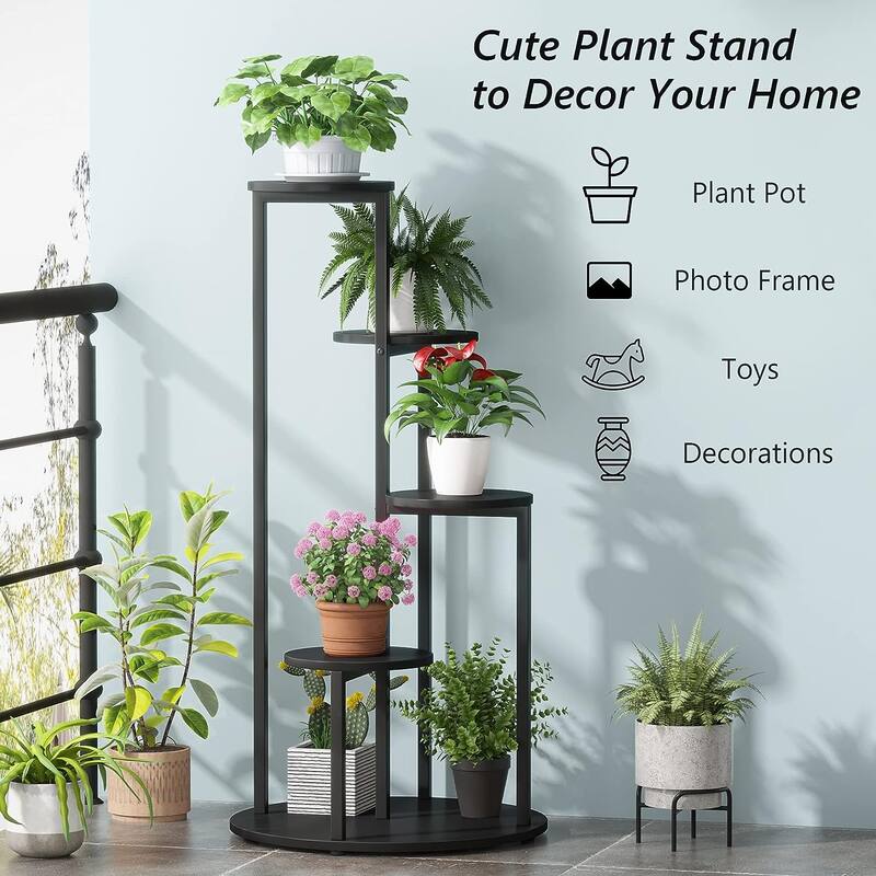 4-Tier Corner Plant Stand Shelf Indoor