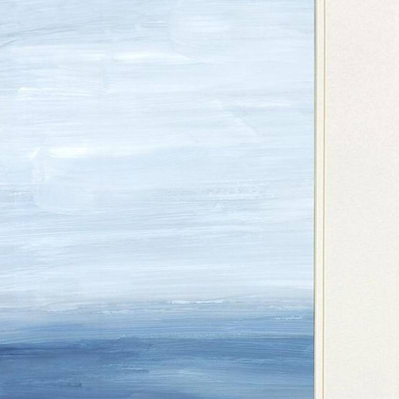 HomeRoots Set Of Two Beach Landscape Distressed White Framed Wall Art