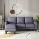 preview thumbnail 1 of 22, Modern Comfortable Living Room Furniture L Shape Sofa with Ottoman in Fabric with High Quality Wood and Durable Metal Legs Dark Grey