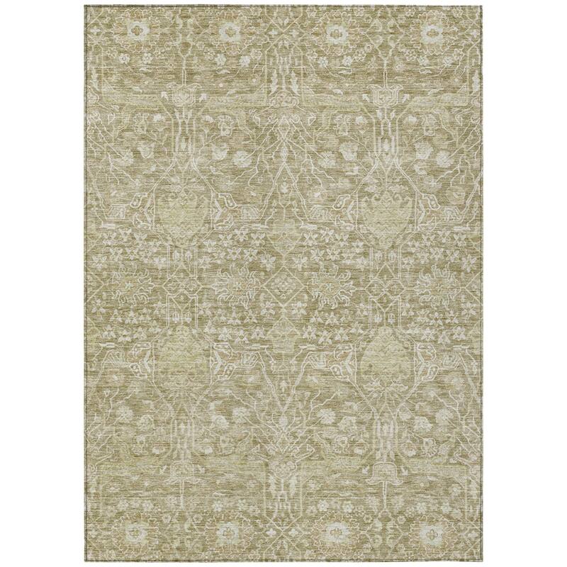 HomeRoots Floral Transitional Rectangle Outdoor Rug
