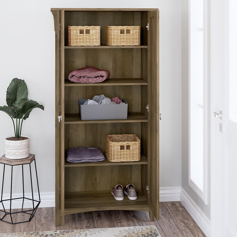 Salinas Tall Storage Cabinet with Doors by Bush Furniture